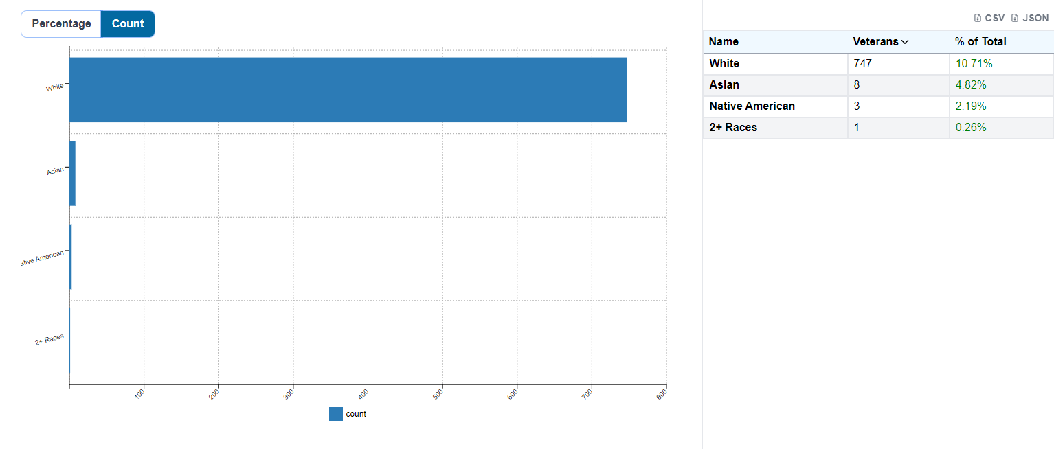 Lincoln City Vetarans by Race