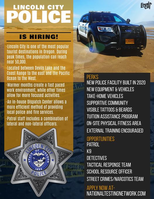 Lincoln City Police Hiring Flyer